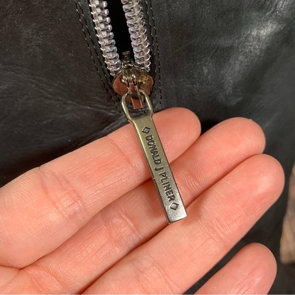 Donald J Pliner Sz 8.5 Devi 12 Black Leather Italy Zippers Knee Riding 18” Boots - Picture 6 of 16